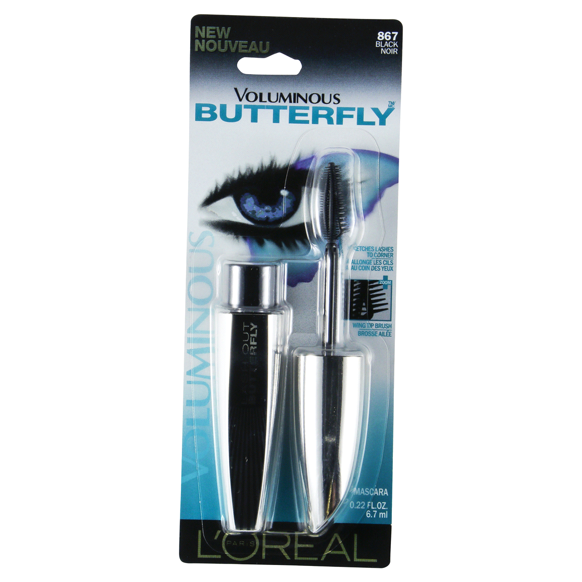 slide 1 of 5, L'Oréal Voluminous Butterfly Washable - 867 Black, 0.22 oz