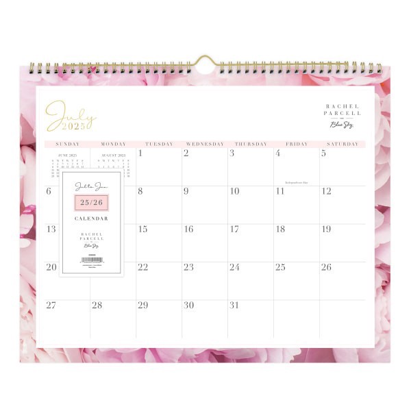 slide 2 of 3, 2025-2026 Blue Sky Monthly Wall Calendar, 12"" x 15"", Peony, July 2025 To June 2026, 151817, 1 ct