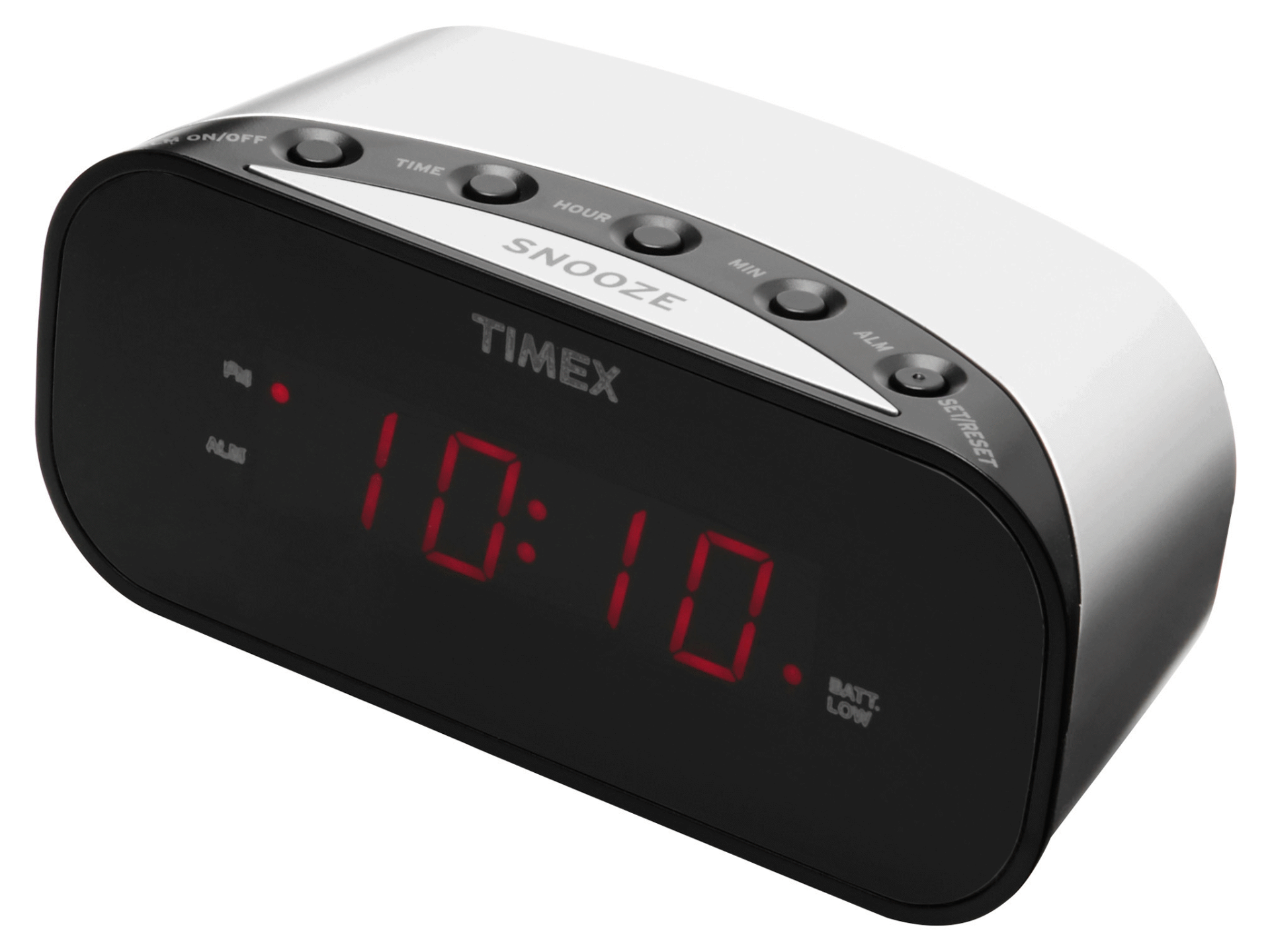 slide 1 of 1, Timex Space Saving Alarm Clock, 1 ct