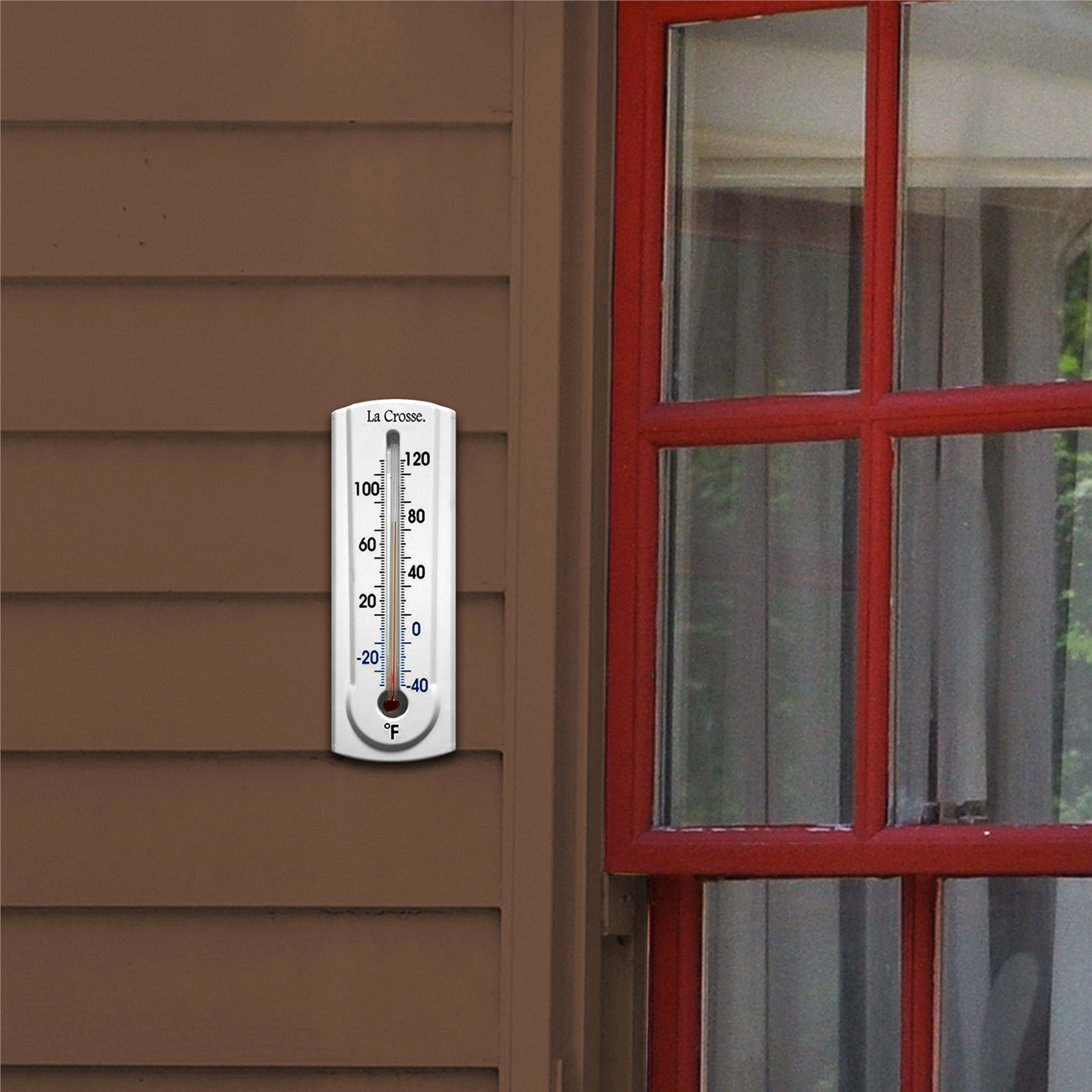 slide 5 of 5, La Crosse 6.5" Traditional Thermometer with Key Holder - 204-107, 6.5 ft