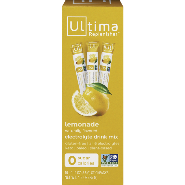 slide 1 of 1, Ultima Lemonade Electrolyte Powder, 10 ct