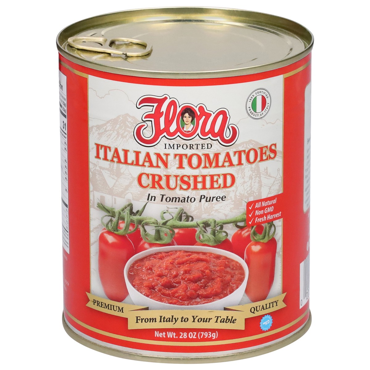 slide 1 of 11, Flora Italian Tomatoes Crushed in Puree 28 oz, 28 oz