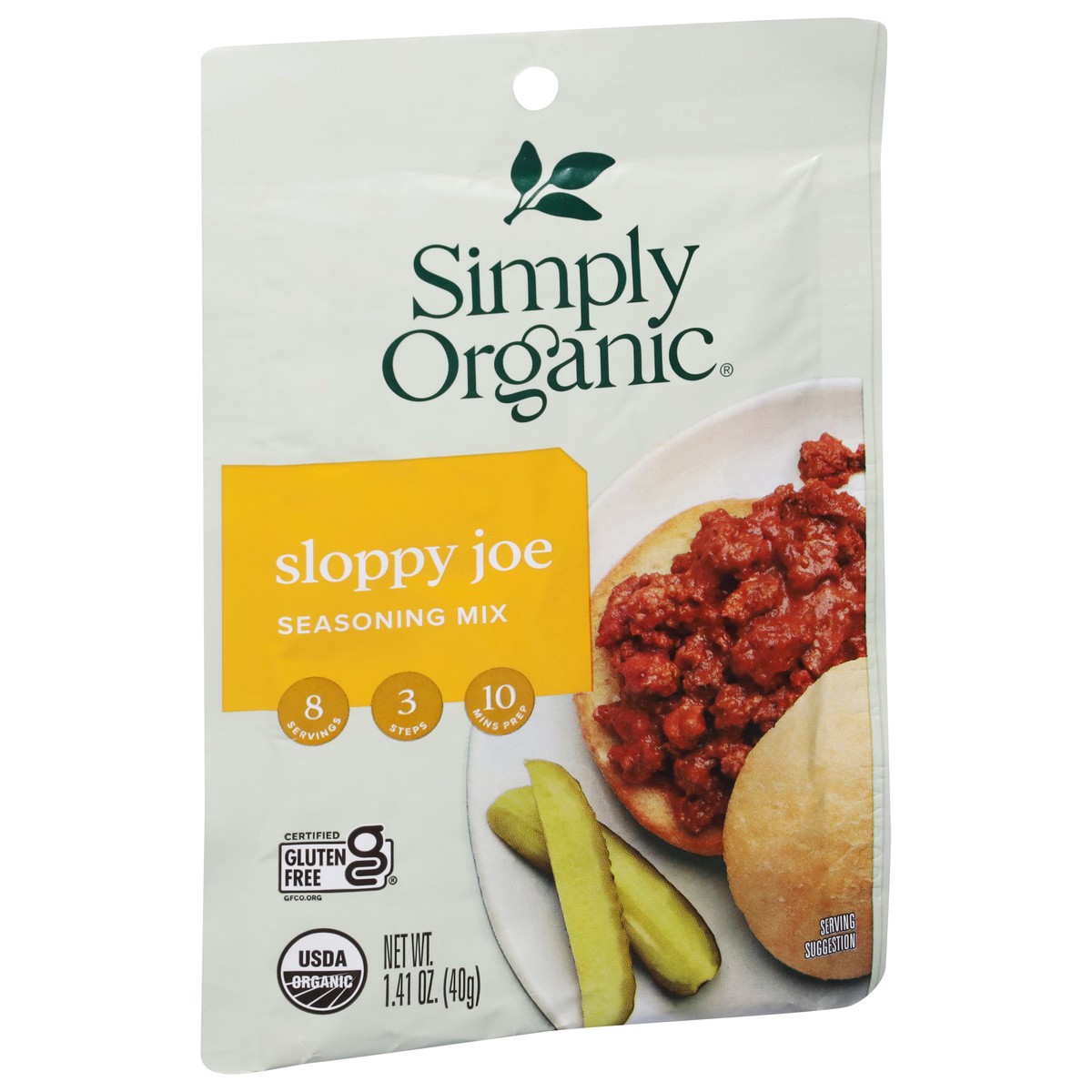 slide 3 of 9, Simply Organic Sloppy Joe Seasoning, 1.41 oz