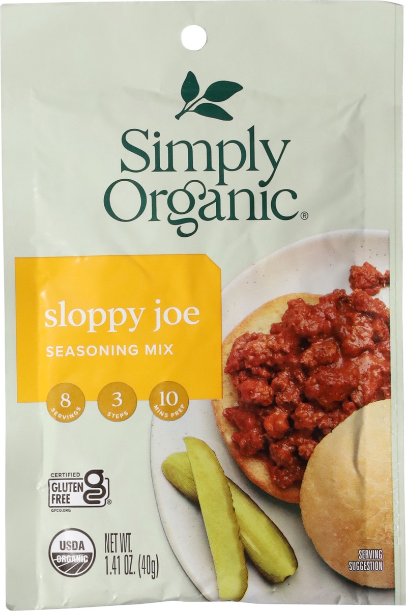 slide 6 of 9, Simply Organic Sloppy Joe Seasoning, 1.41 oz