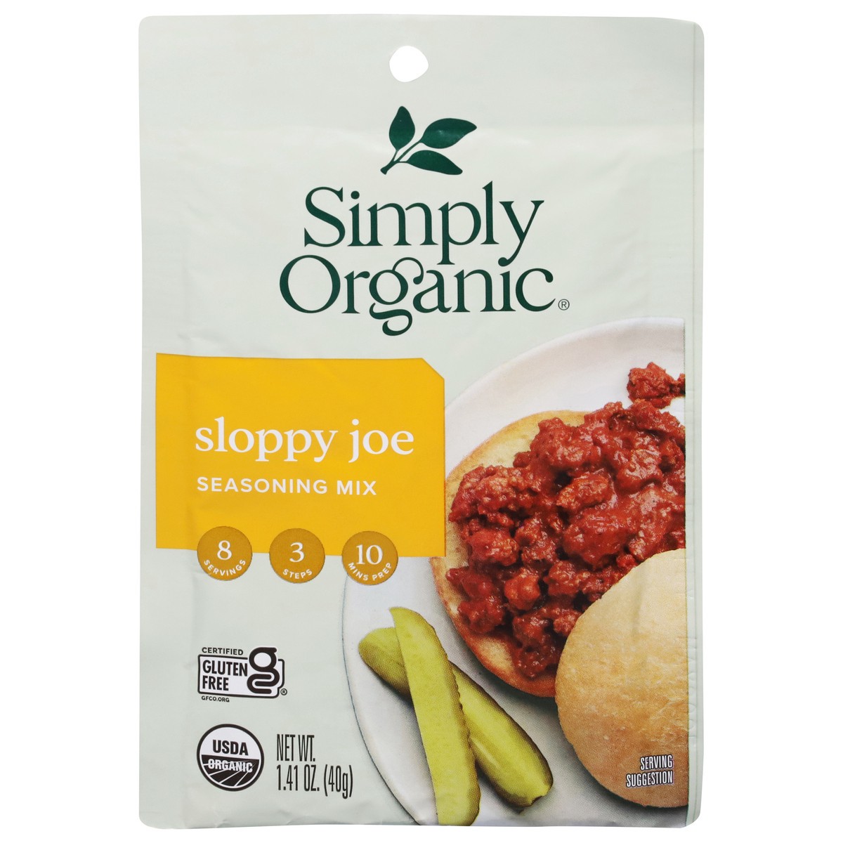 slide 1 of 9, Simply Organic Sloppy Joe Seasoning, 1.41 oz