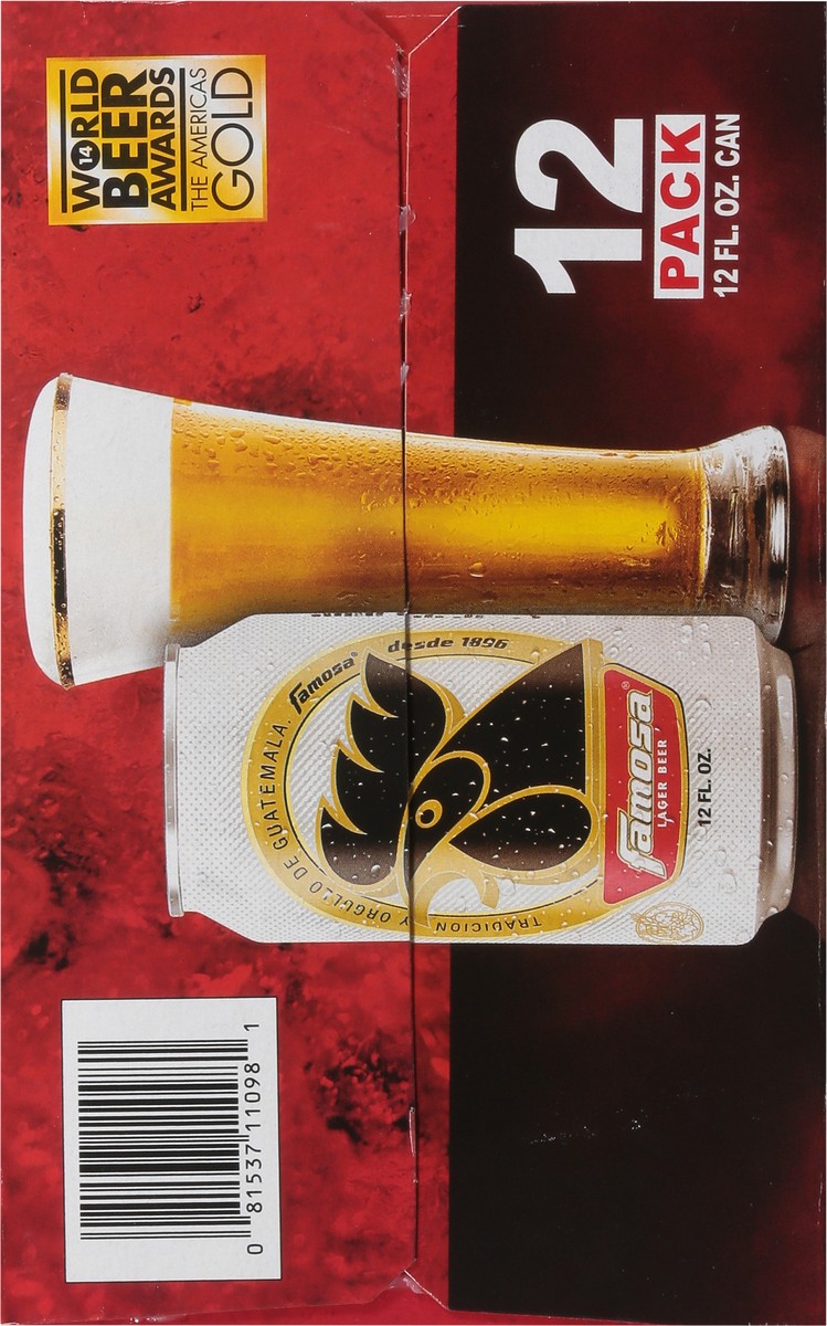 slide 2 of 9, Famosa Lager Beer 12 - 12 fl oz Cans, 12 ct; 12 oz