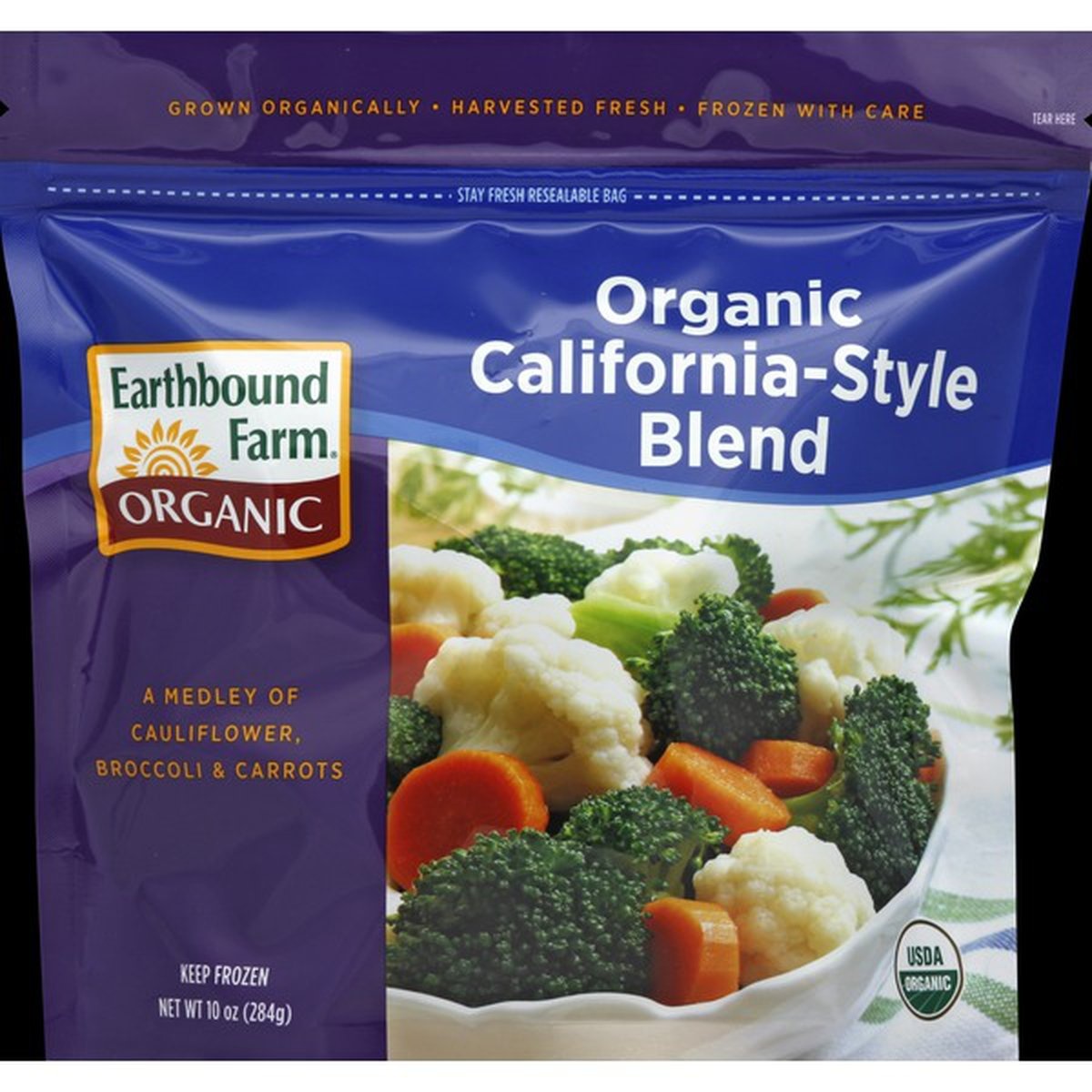 slide 1 of 9, Earthbound Farm Organic California-Style Blend Vegetables, 10 oz
