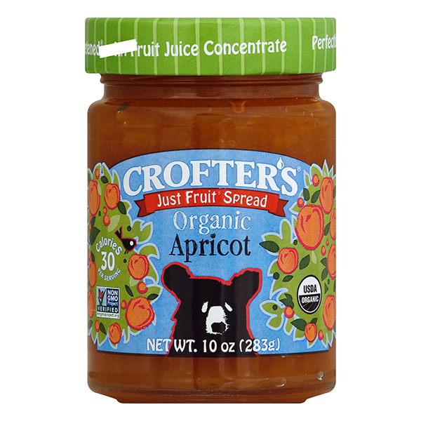 slide 1 of 1, Crofter's Organic Just Fruit Apricot Spread, 10 oz