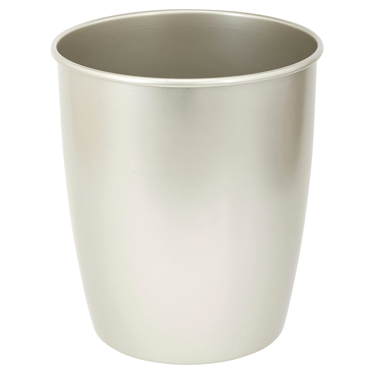 slide 1 of 5, InterDesign Hamilton Metal Wastebasket - Satin, 1 ct