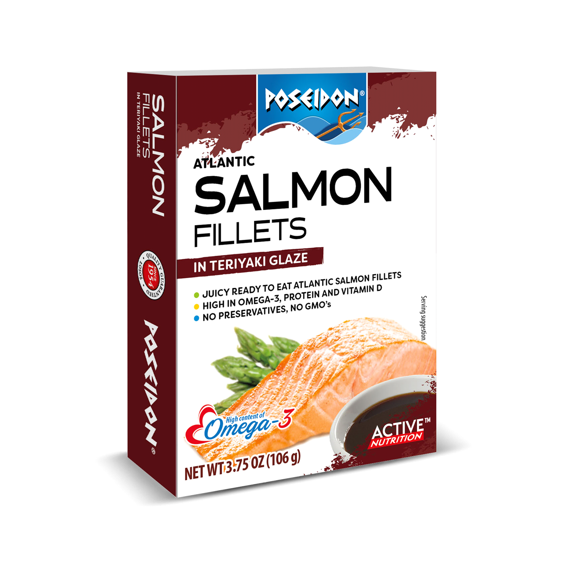 slide 1 of 1, Poseidon Salmon Fill-Teriyaki, 3.75 oz