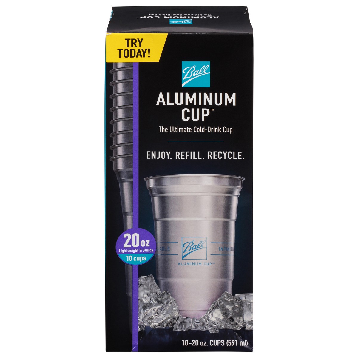 slide 1 of 9, Ball 20 Ounce Aluminum Cup 10 ea, 10 ct