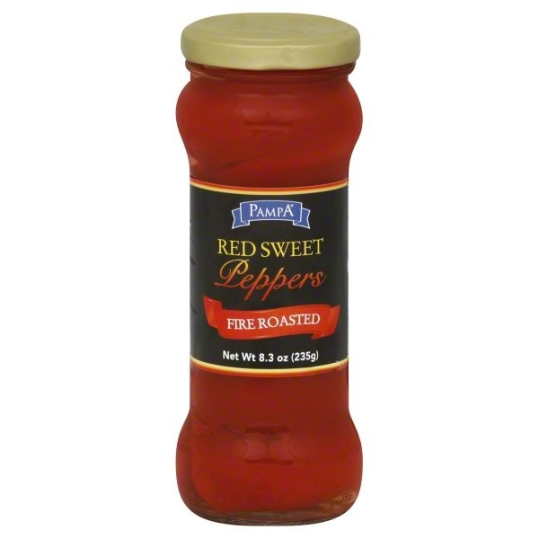 slide 1 of 2, Pampa Fire Roasted Red Sweet Peppers, 8.3 oz