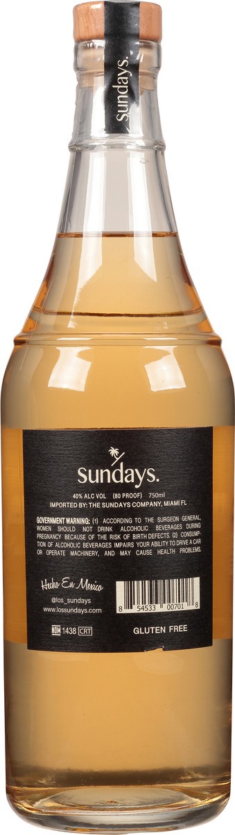 slide 11 of 12, Los Sundays Reposado Tequila 750 ml Bottle, 750 ml