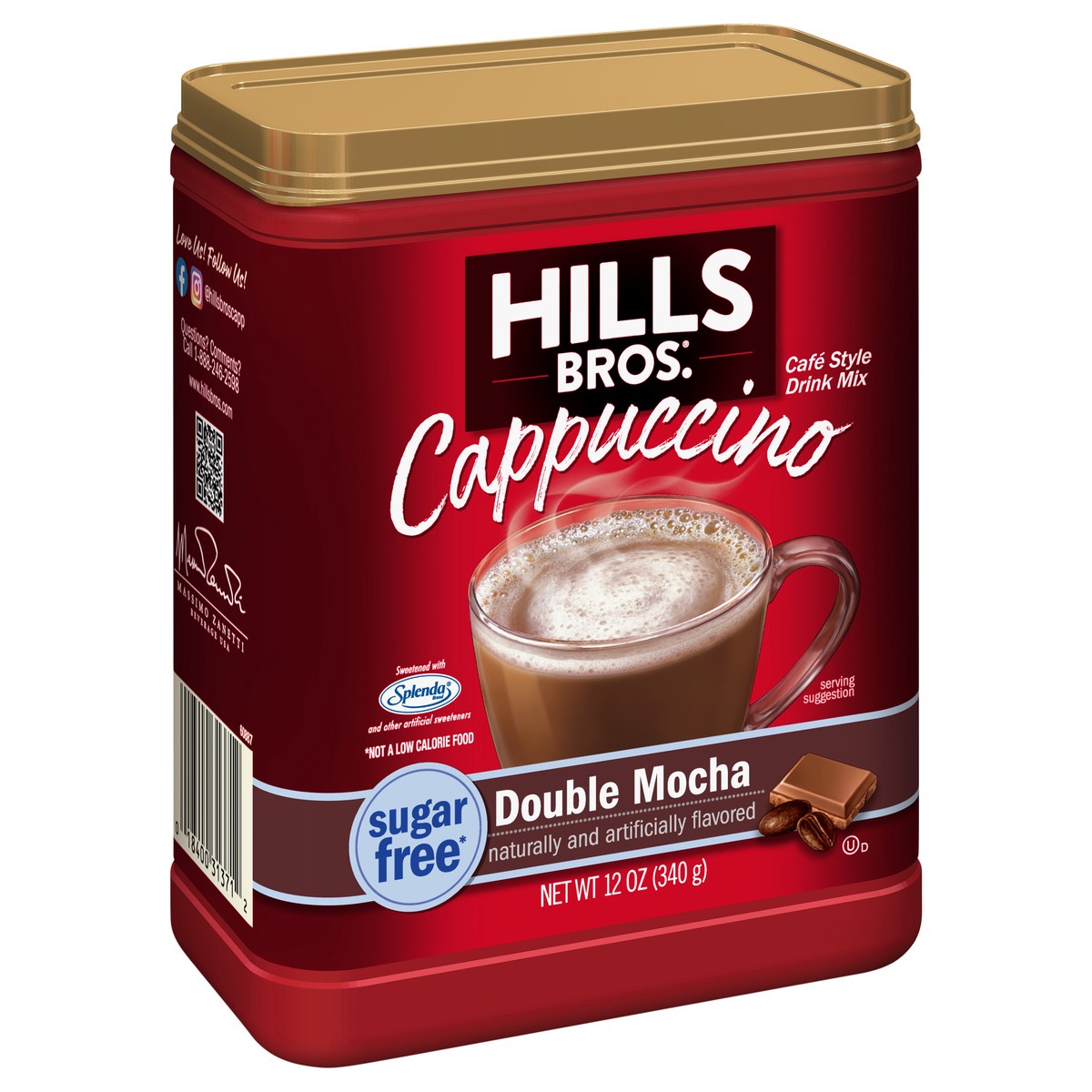 slide 2 of 13, Hills Bros. Sugar-Free Double Mocha Cappuccino Cafe Style Drink Mix - 12 oz, 12 oz