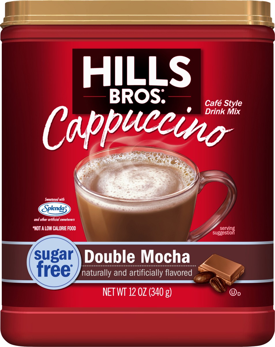 slide 5 of 13, Hills Bros. Sugar-Free Double Mocha Cappuccino Cafe Style Drink Mix - 12 oz, 12 oz