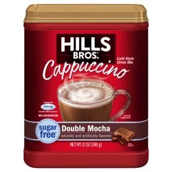 Hills Bros. Instant Cappuccino Mix Sugar Free Double Mocha - 12 oz
