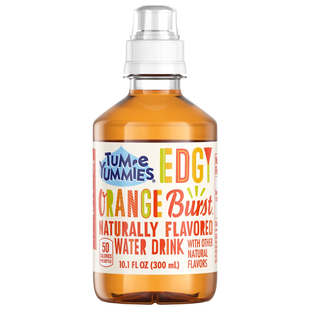 slide 1 of 5, Tum-E Yummies Edgy Orange Burst, Naturally Fruit Flavored Water Drink, 10.1 fl oz, 10.1 oz