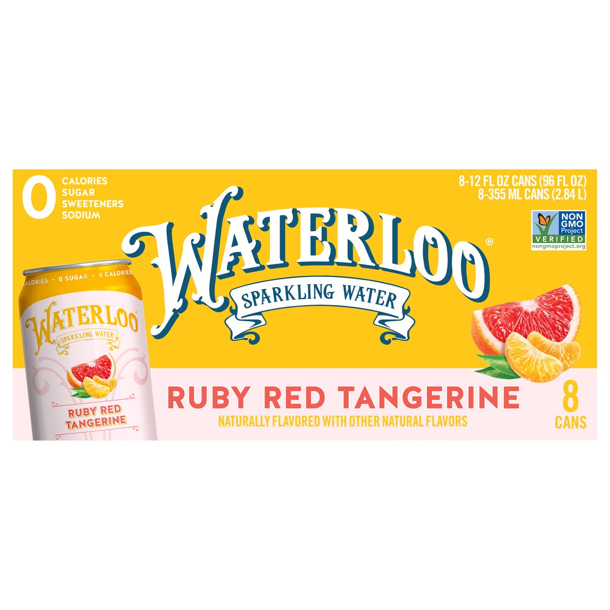 slide 5 of 8, Waterloo Ruby Red Tangerine Sparkling Water - 8pk / 12 fl oz Cans, 8 ct