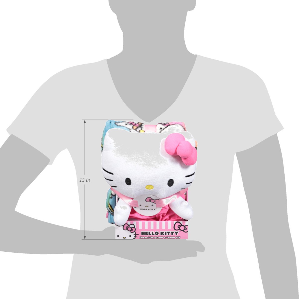 slide 10 of 13, VM International Hello Kitty Character Pillow & Throw Set 1 Set, 1 ct