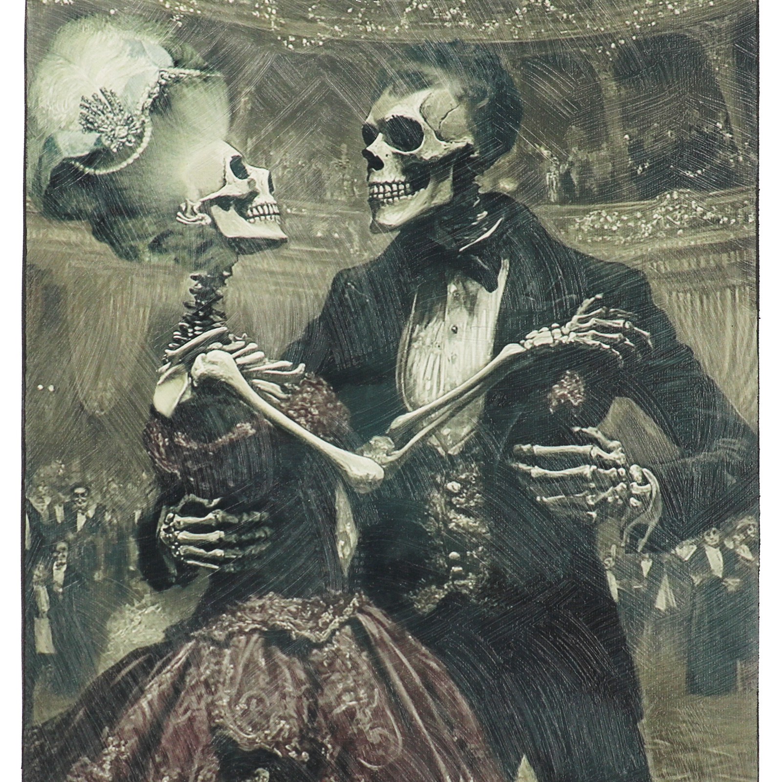 slide 3 of 4, 14" Dancing Skeleton Couple Wall Art By Ashland, 10 in x 14 in