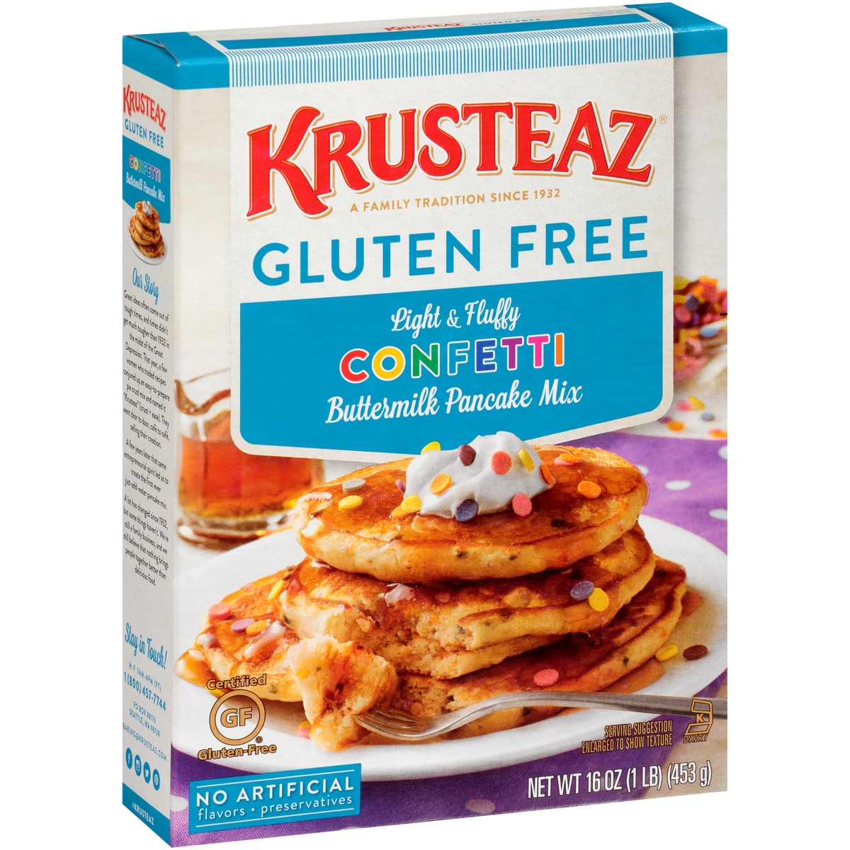 slide 2 of 11, Krusteaz Gluten Free Confetti Buttermilk Pancake Mix, 16 oz