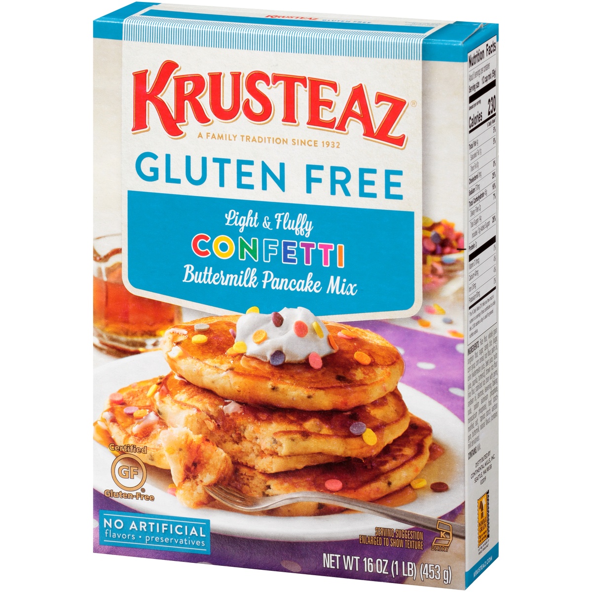 slide 3 of 11, Krusteaz Gluten Free Confetti Buttermilk Pancake Mix, 16 oz