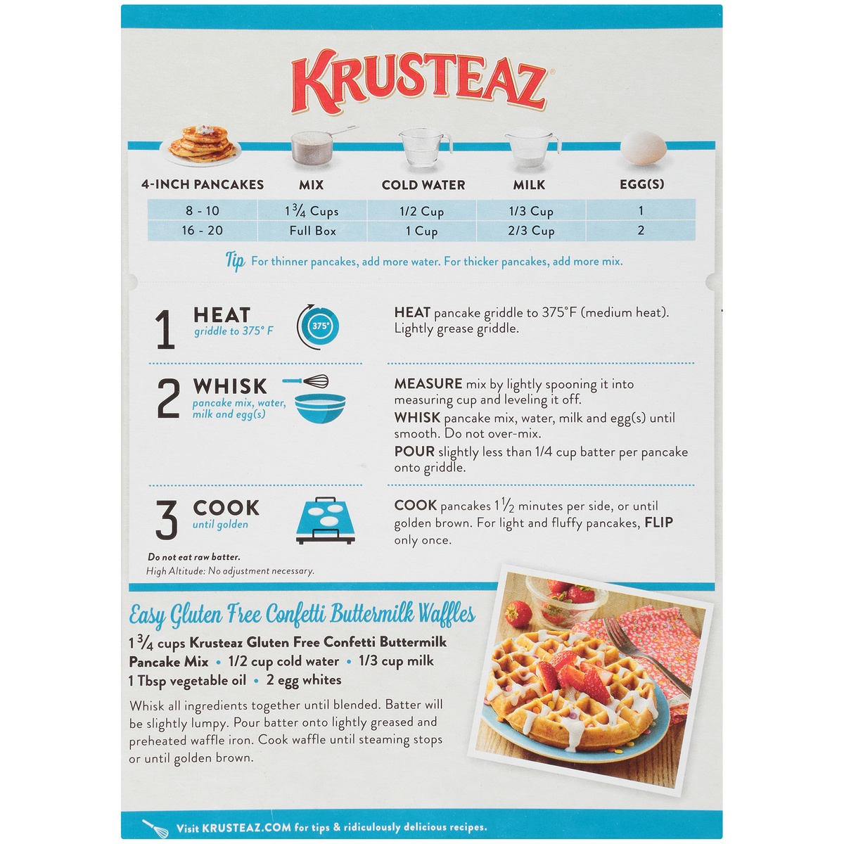 slide 10 of 11, Krusteaz Gluten Free Confetti Buttermilk Pancake Mix, 16 oz