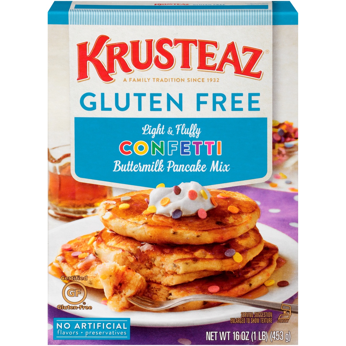 slide 1 of 11, Krusteaz Gluten Free Confetti Buttermilk Pancake Mix, 16 oz
