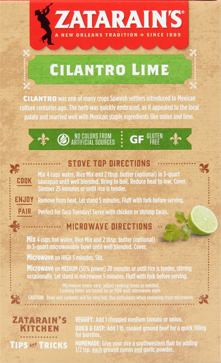 slide 2 of 9, Zatarain's Cilantro Lime Rice, 15 oz, 15 oz