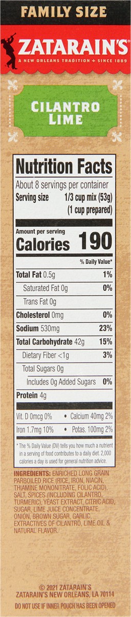slide 3 of 9, Zatarain's Cilantro Lime Rice, 15 oz, 15 oz