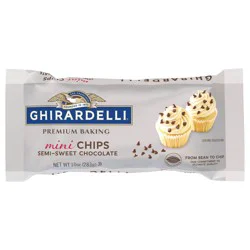 Ghirardelli Mini Semi-Sweet Chocolate Premium Baking Chips, 10 oz Bag