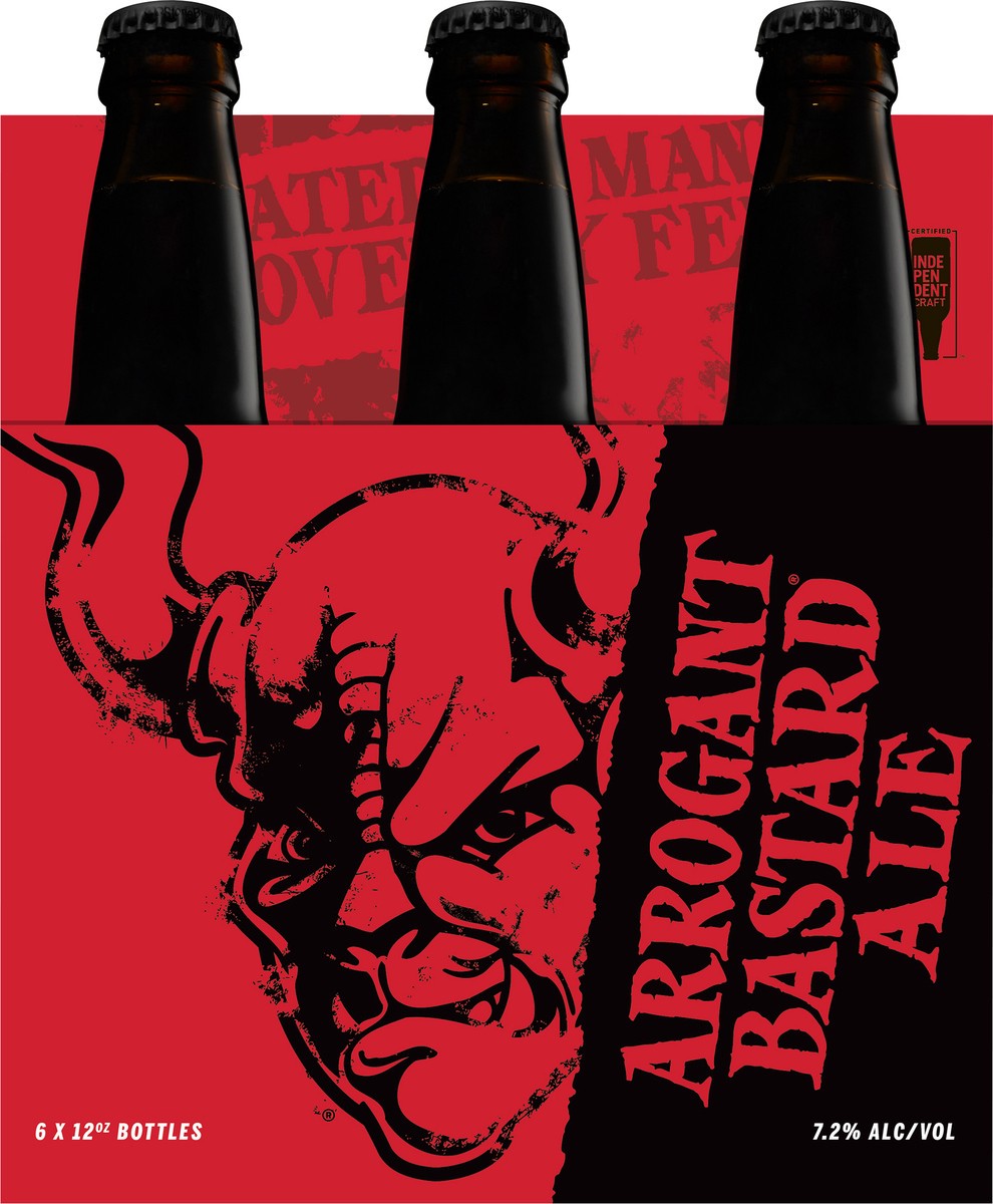 slide 2 of 7, Arrogant Bastard Ale Beer 6 ea, 6 ct