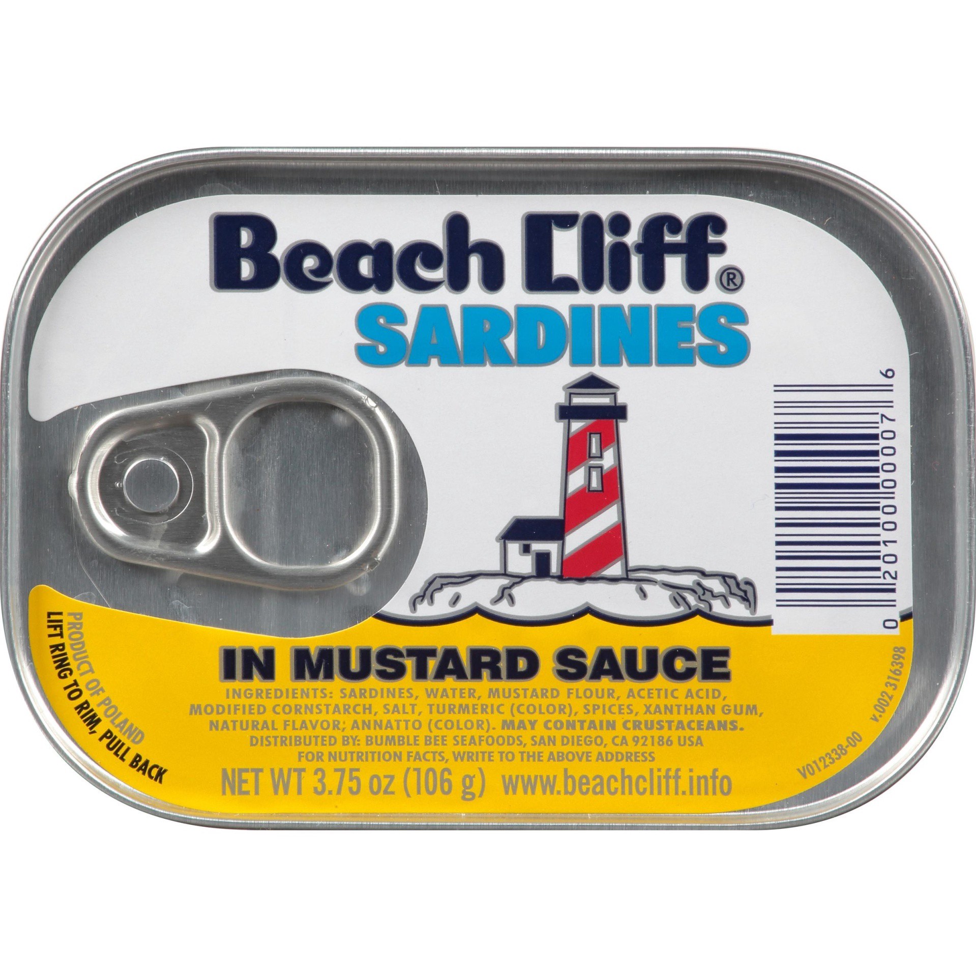 slide 1 of 7, Beach Cliff In Mustard Sauce Sardines, 3.75 oz