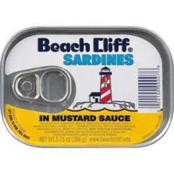Beach Cliff Sardines in Mustard Sauce 3.75 oz. Can