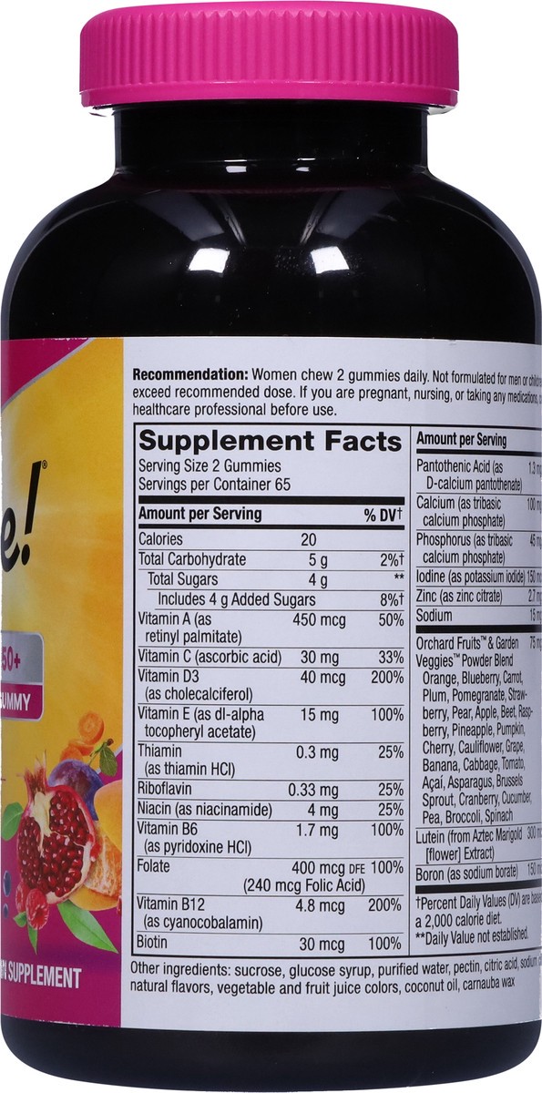 slide 4 of 9, Nature's Way Alive! Women's 50+ Mixed Berry Flavored Multivitamin 130 Gummies, 130 ct