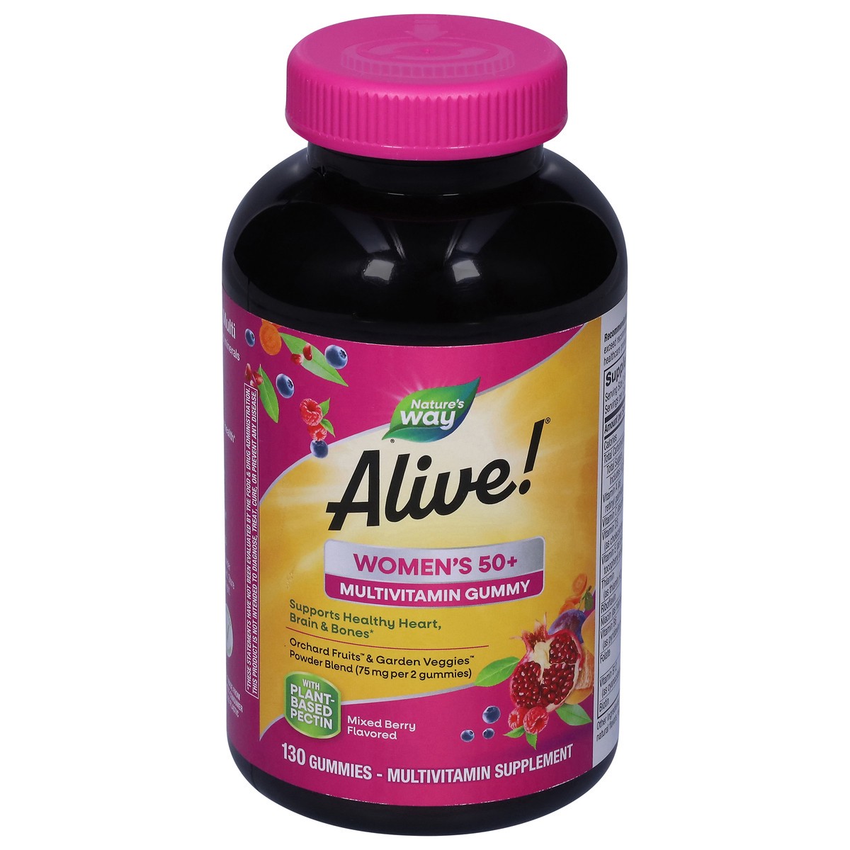 slide 1 of 9, Nature's Way Alive! Women's 50+ Mixed Berry Flavored Multivitamin 130 Gummies, 130 ct