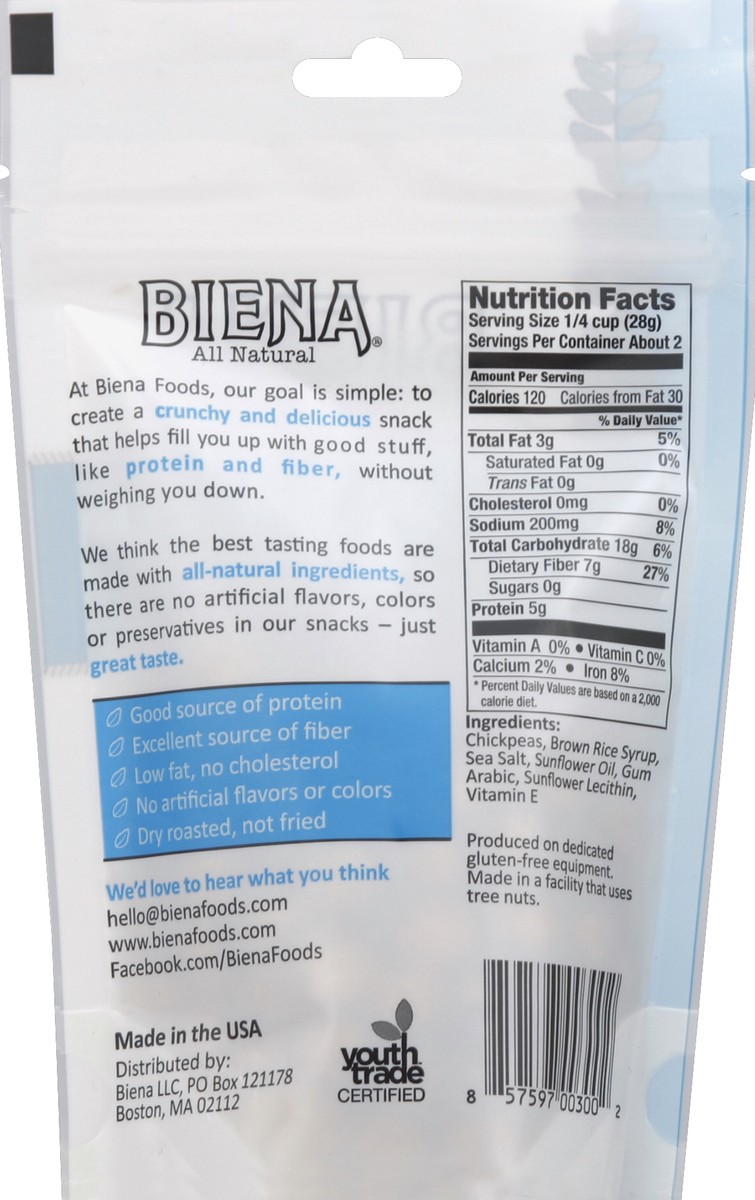 slide 3 of 3, Biena Chickpea Snacks 2 oz, 2 oz