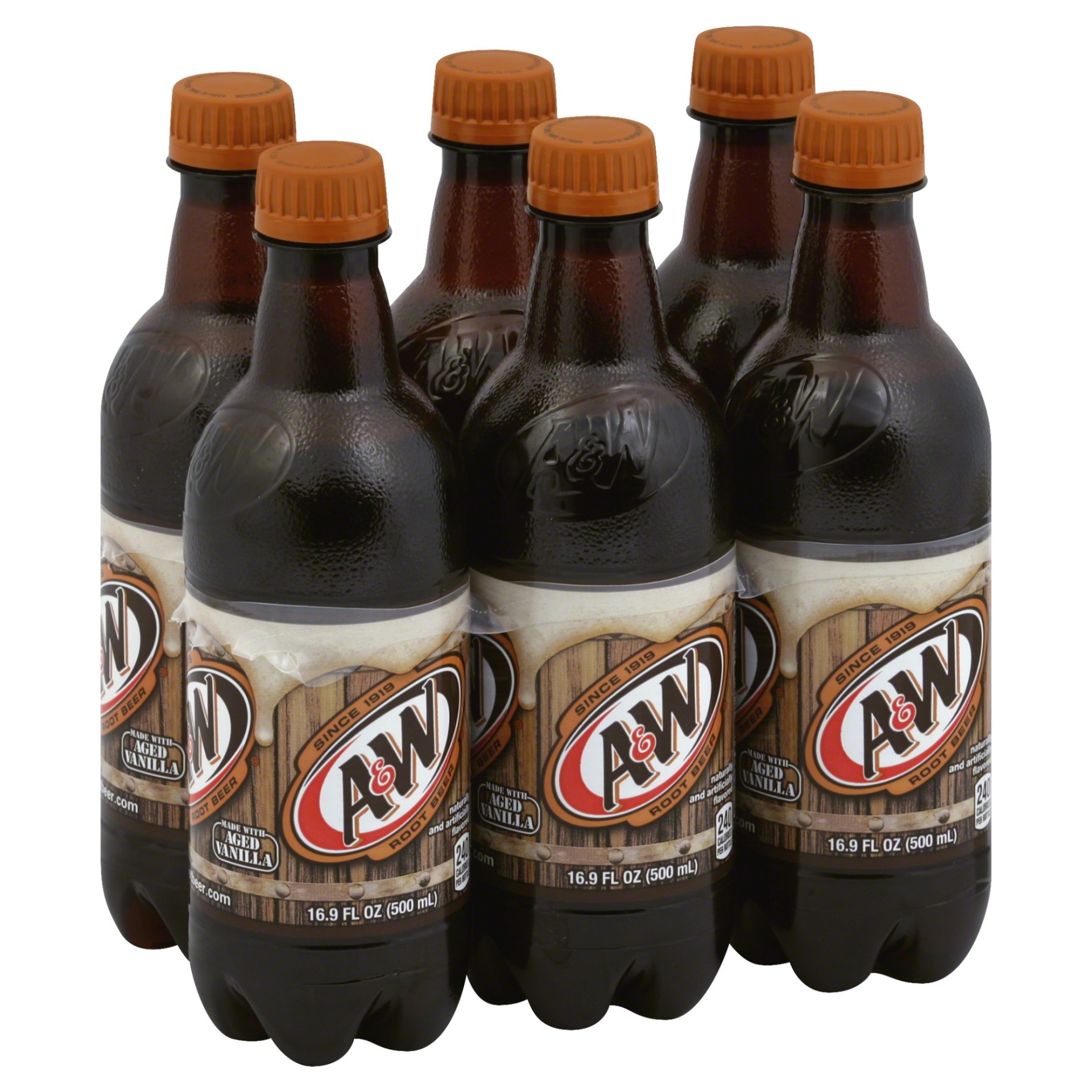 slide 1 of 1, A&W Root Beer - 6 ct; 16.9 fl oz, 6 ct; 16.9 fl oz