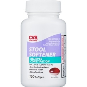 slide 1 of 1, CVS Health Stool Softener Softgels, 100ct, 100 ct