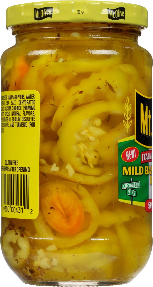 slide 4 of 7, Mt. Olive Italian Seasoned Mild Banana Pepper Rings - 12 fl oz, 12 oz