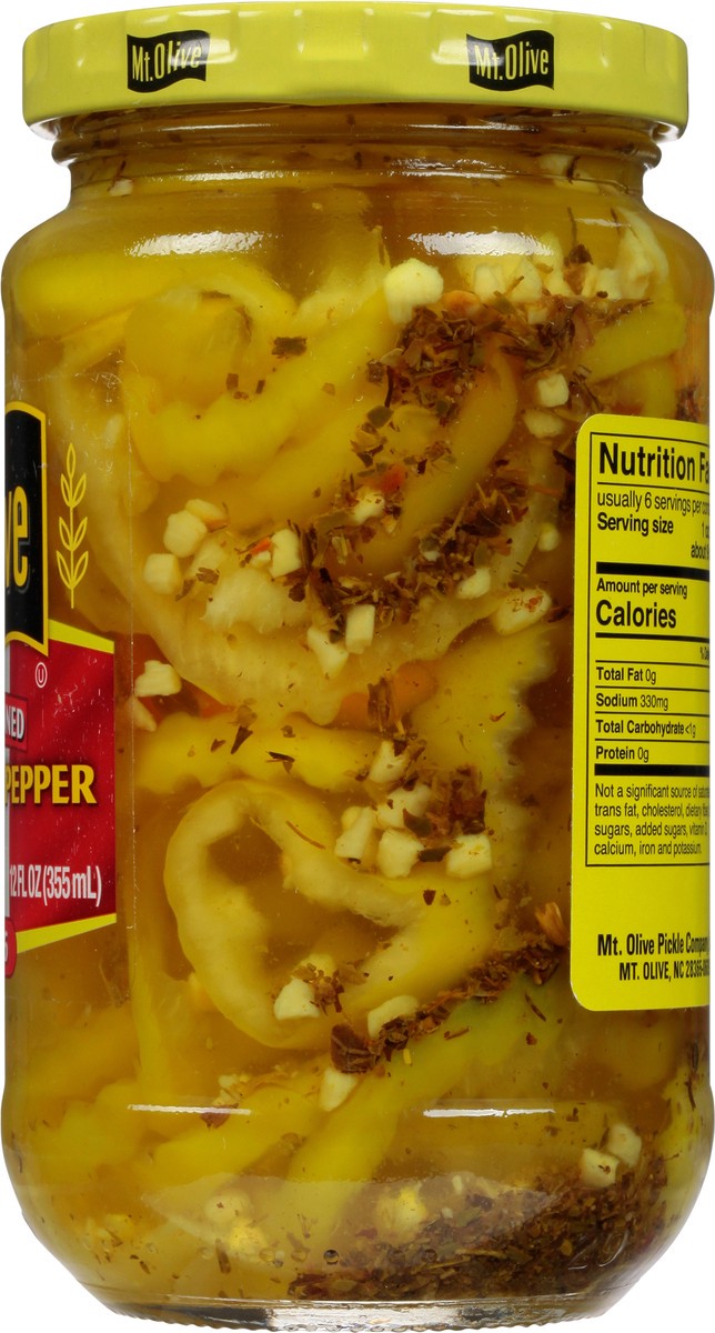 slide 2 of 7, Mt. Olive Italian Seasoned Mild Banana Pepper Rings - 12 fl oz, 12 oz