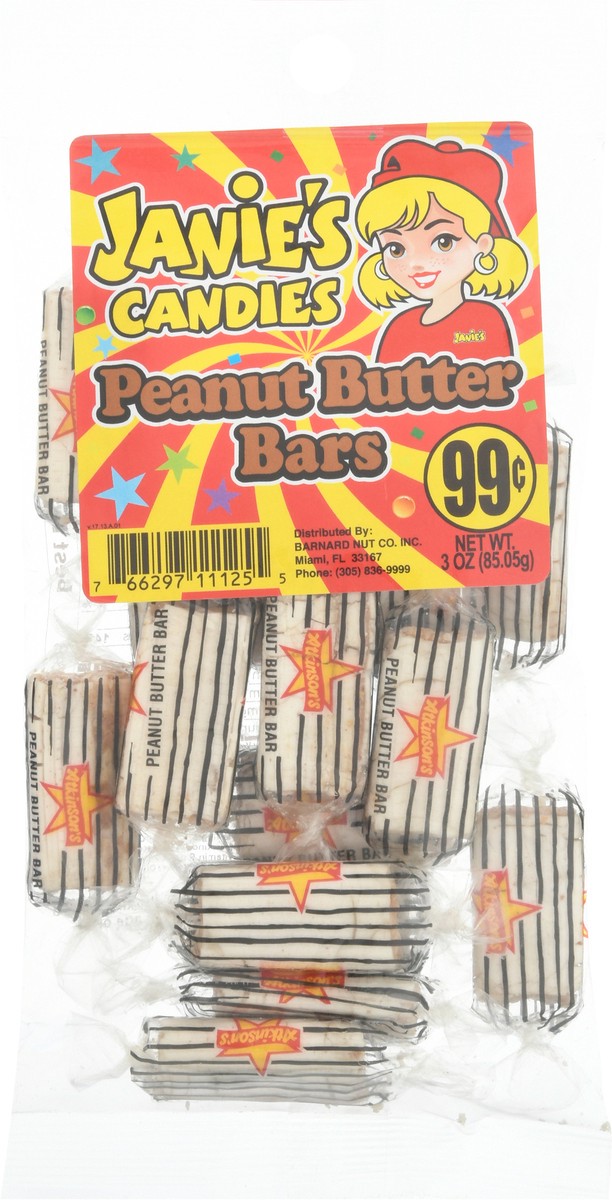 slide 7 of 9, Janie's Candies Peanut Butter Bars Candy 3 oz, 3 oz