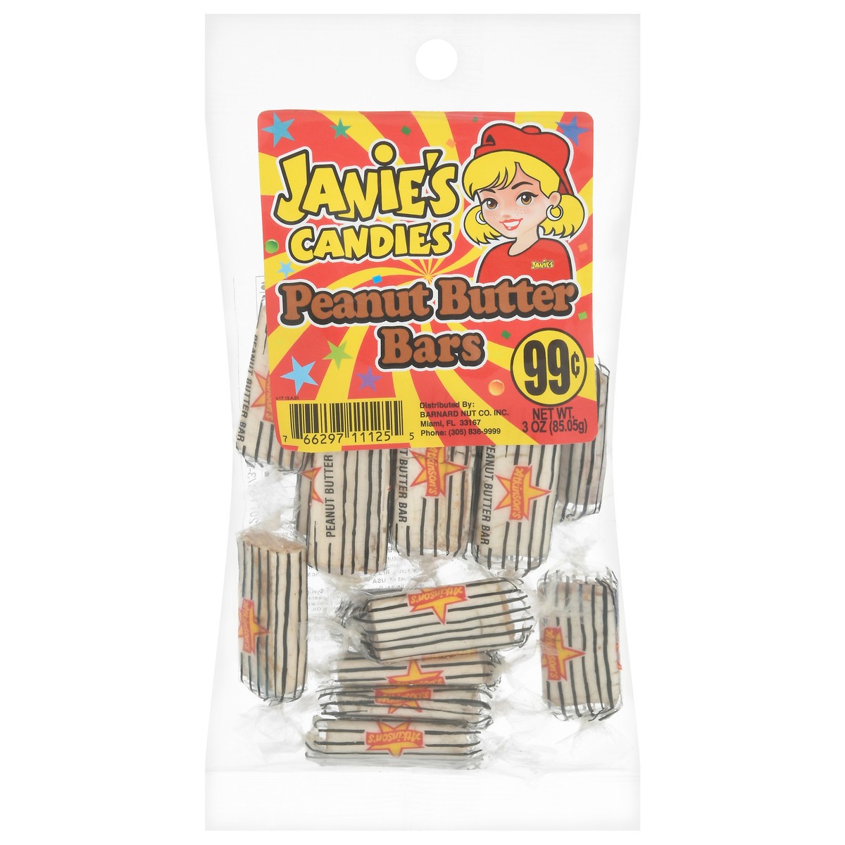 slide 1 of 9, Janie's Candies Peanut Butter Bars Candy 3 oz, 3 oz