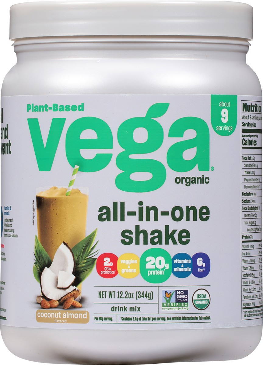 slide 6 of 9, Vega Plant-Based Organic Drink Mix 12.2 oz, 12.2 oz