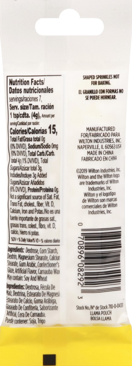 slide 3 of 10, Wilton Llama White Sprinkles, 1 oz