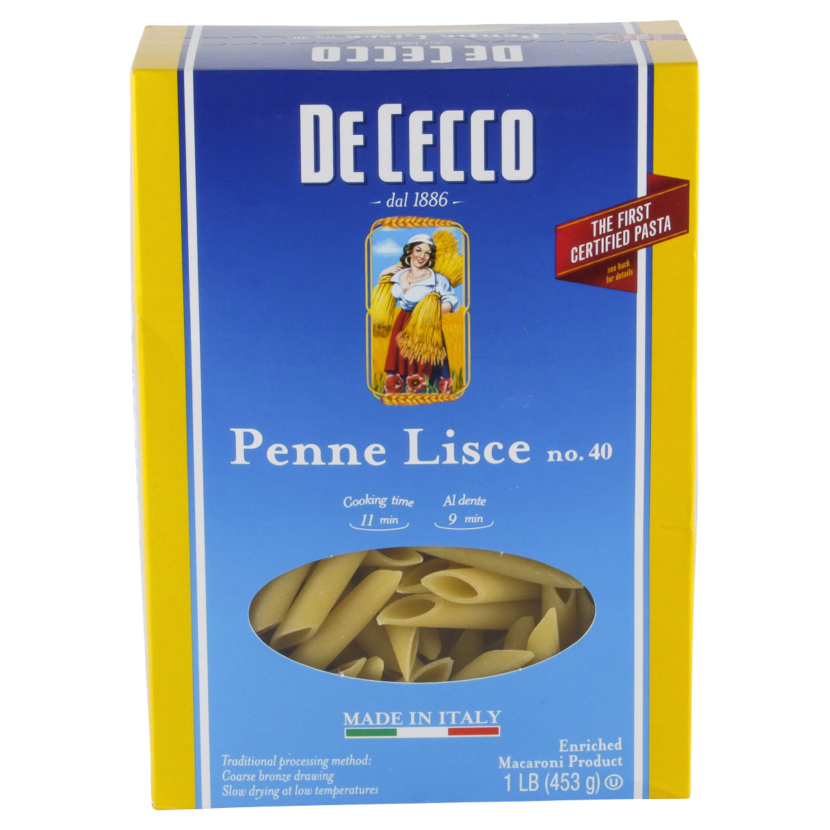 slide 1 of 6, De Cecco Penne Pasta, 16 oz