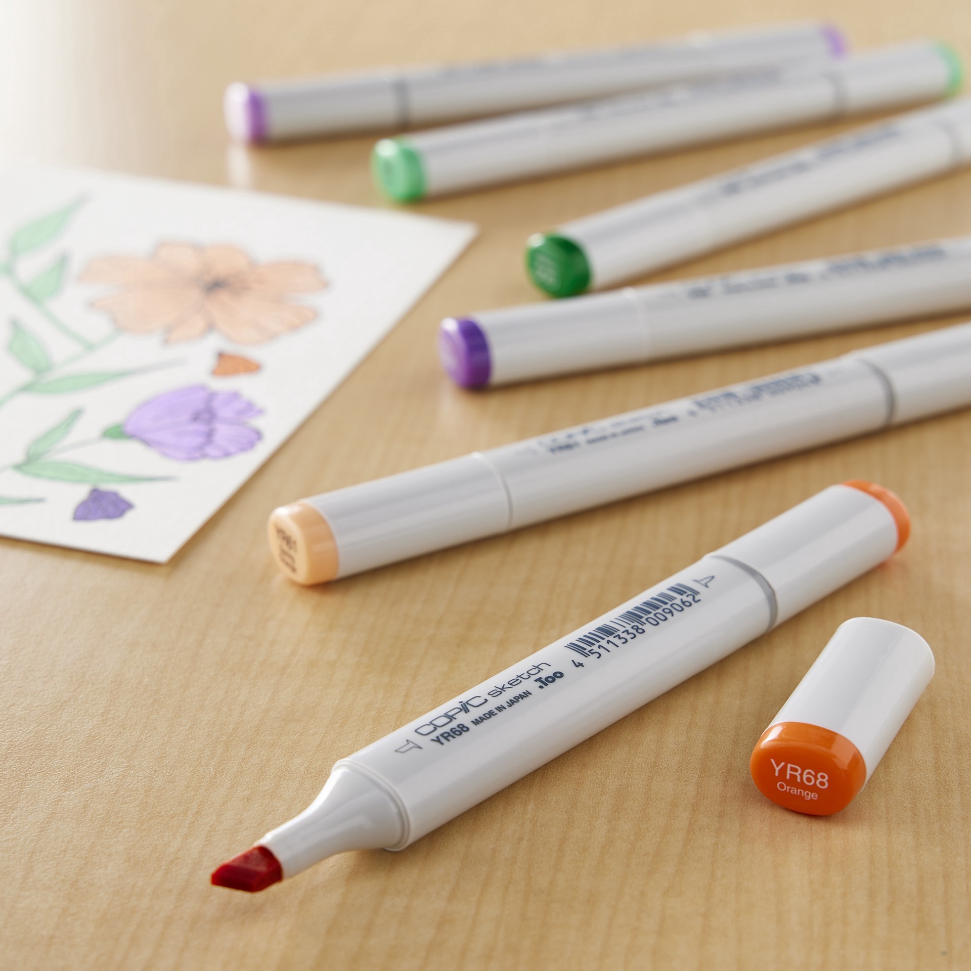 slide 2 of 3, Copic Secondary Tones Sketch Marker Set, 6 copic sketch markers