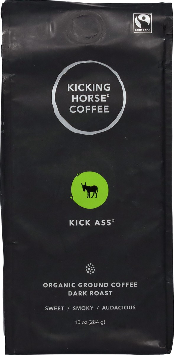 slide 6 of 9, Kicking Horse Coffee Kick Ass, Dark Roast, Ground, 10 oz