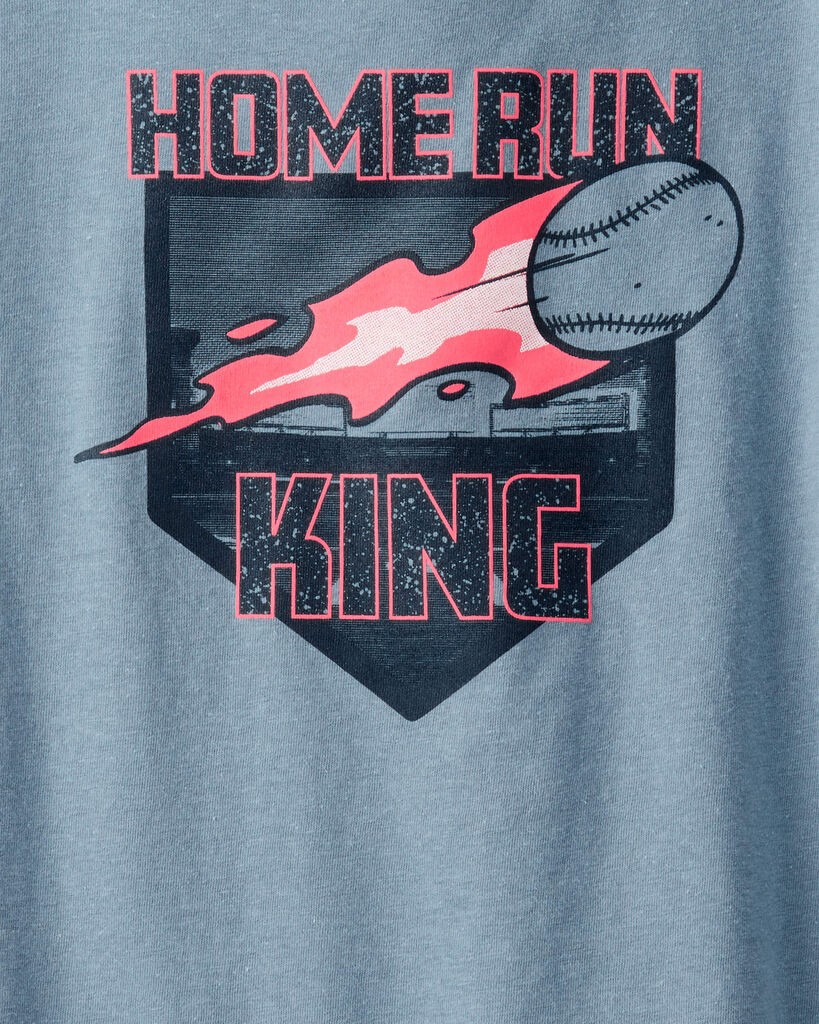 slide 2 of 2, Carter's Boys Baseball Long-Sleeve Graphic Tee - Blue Blue XS, 1 ct