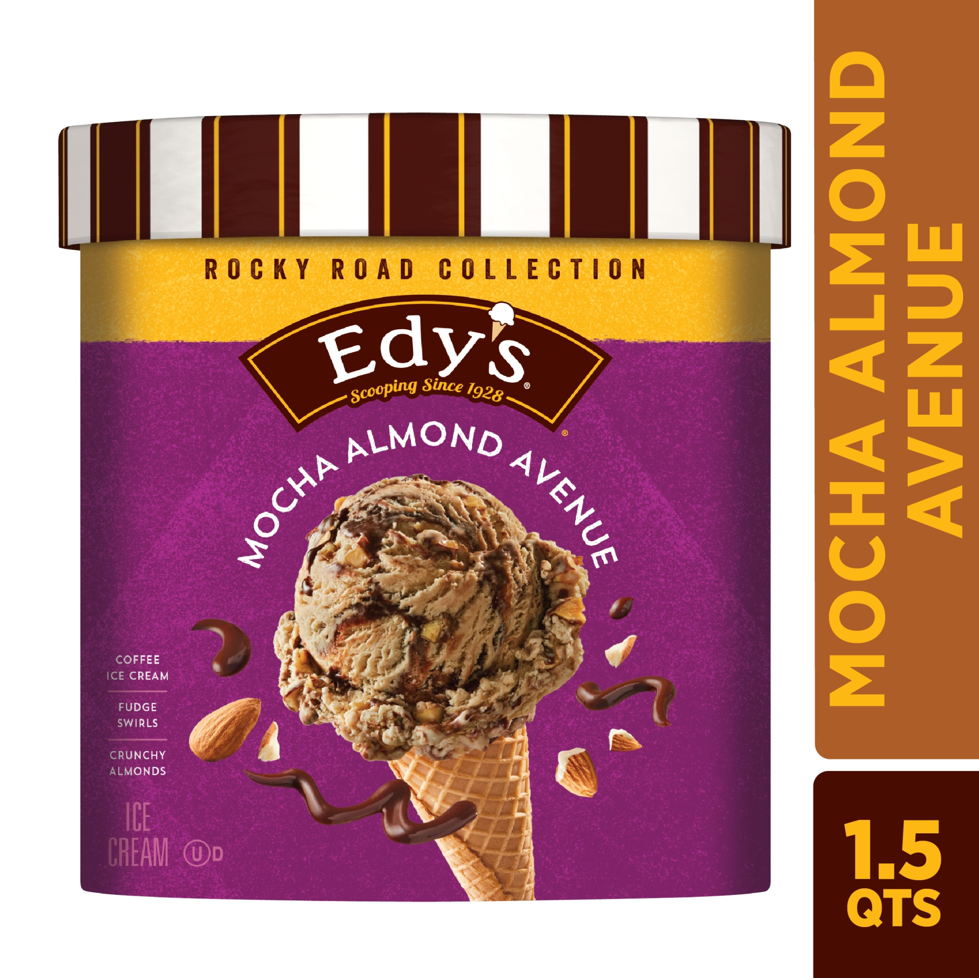 slide 1 of 1, Edy's/Dreyer's Mocha Almond Fudge Ice Cream, 